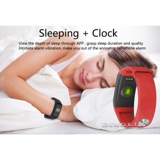 Βιομετρικό Αδιάβροχο Ρολόι Smart Watch Άθλησης με Παλμογράφο, Πιεσόμετρο, Οξύμετρο, Μέτρηση Βημάτων & Ύπνου Κόκκινο