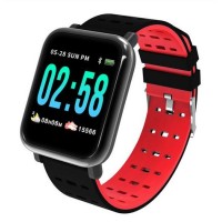 Βιομετρικό Αδιάβροχο Ρολόι Smart Watch,Μέτρ. Βημάτων & Ύπνου-Activity Health & Fitness Tracker - Κόκκινο
