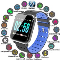 Βιομετρικό Αδιάβροχο Ρολόι Smart Watch,Μέτρ. Βημάτων & Ύπνου-Activity Health & Fitness Tracker - Μπλέ