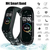 Βιομετρικό Αδιάβροχο Ρολόι Smart Bracelet M4 Άθλησης με Παλμογράφο, Πιεσόμετρο, Οξύμετρο, Μέτρηση Βημάτων & Ύπνου - 'Εγχρωμη οθόνη- Μαύρο M4