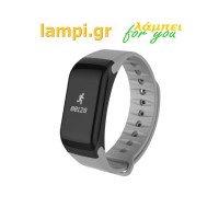 Βιομετρικό Αδιάβροχο Ρολόι Smart Watch Άθλησης με Παλμογράφο, Πιεσόμετρο, Οξύμετρο, Μέτρηση Βημάτων & Ύπνου - Activity Health & Fitness Tracker - Ασημί