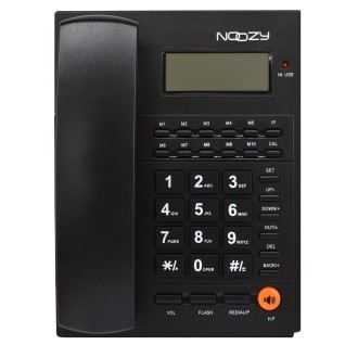 Σταθερό Ψηφιακό Τηλέφωνο Noozy Phinea N37 με Αναγνώριση Κλήσης και Ανοιχτή Ακρόαση Μαύρο 