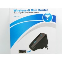 Wireless-N Mini Router  WiFi Repeater 2.4Ghz WLAN 802.11N Black