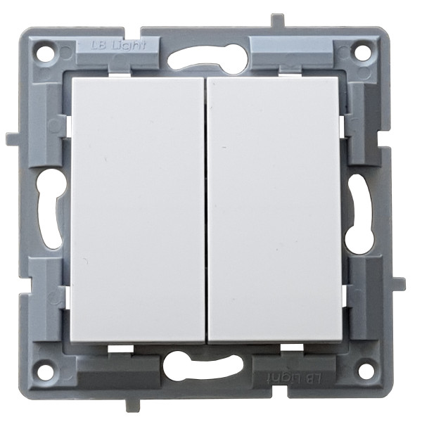 Διπλός διακόπτης Αλε ρετο΄υρ Άσπρος