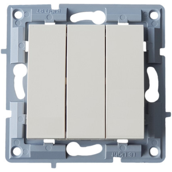 Απλός τριπλός διακόπτης Κρεμ