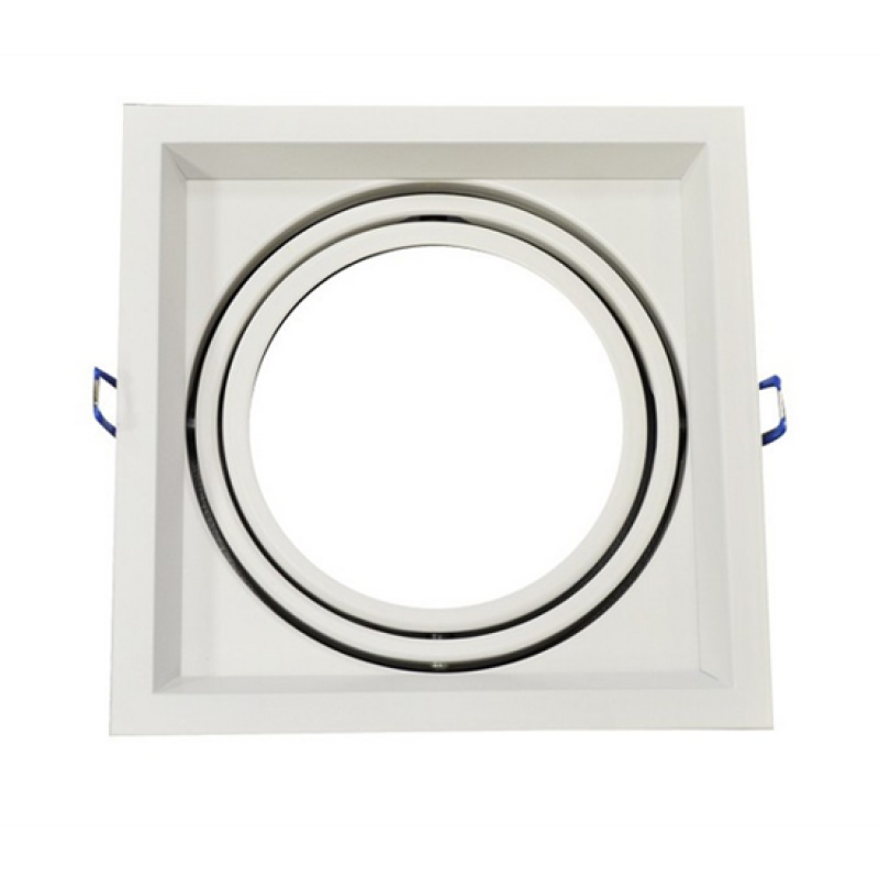 Βάση Σποτ Μονή AR111 Τετράγωνη Κινητή Λευκή