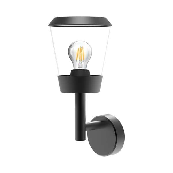Επιτοίχιο Φωτιστικό Μάυρο Αλουμίνιου 1xE27 Braytron