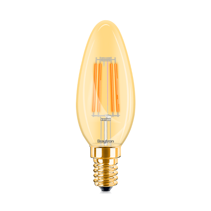 ΛΑΜΠΤΗΡΑΣ LED E14 4W FILAMENT C35 2200K BRAYTRON