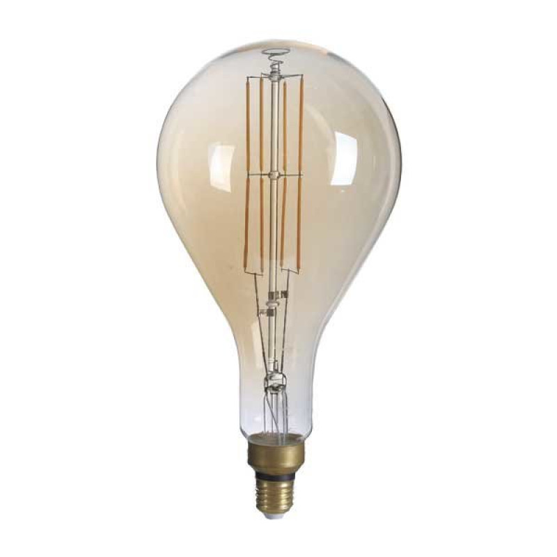 ΛΑΜΠΤΗΡΑΣ LED E27 PS160 8W FILAMENT DIMMABLE Θερμού Φωτισμού 1800k GOLDEN