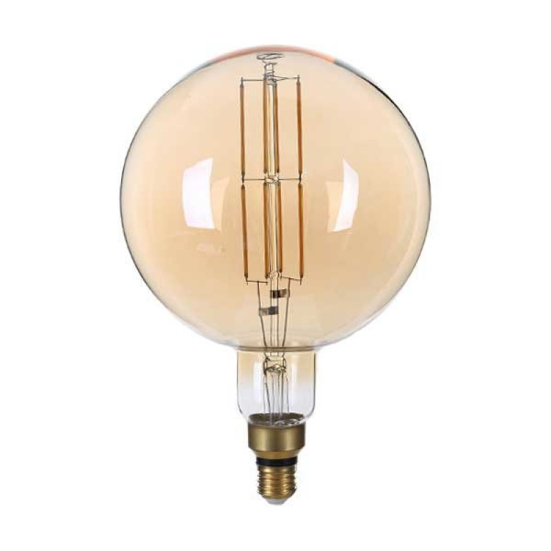 ΛΑΜΠΤΗΡΑΣ LED E27 G200 8W FILAMENT DIMMABLE Θερμού Φωτισμού 1800k GOLDEN