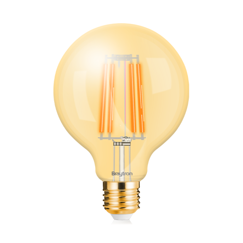 ΛΑΜΠΤΗΡΑΣ LED E27 6W FILAMENT G95 2200K BRAYTRON