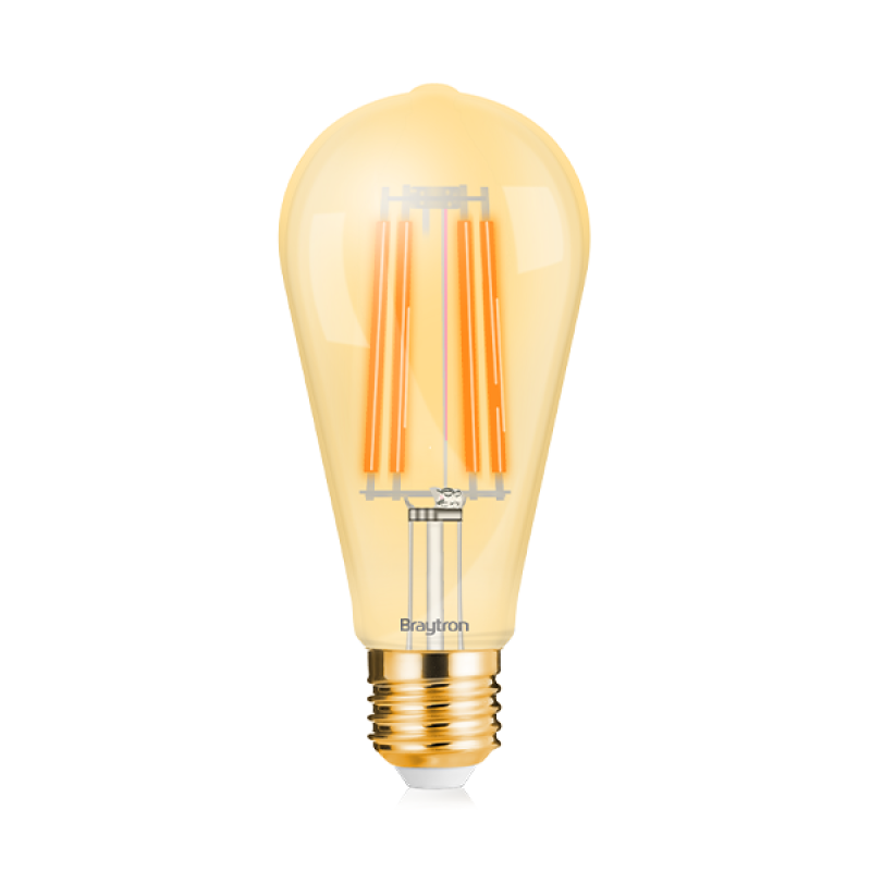 ΛΑΜΠΤΗΡΑΣ LED E27 6W FILAMENT ST64 2200K BRAYTRON