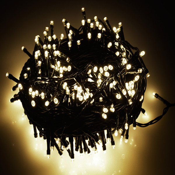 100 Λαμπάκια LED Θερμό ,Πράσινο Καλώδιο Ρεύματος, Επεκτεινόμενα 