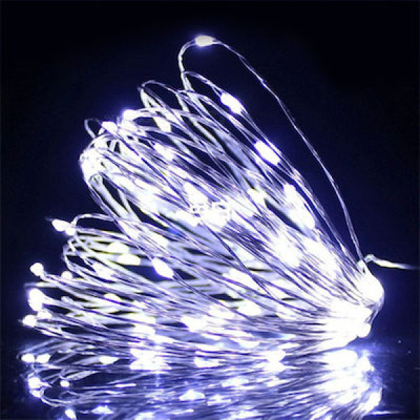 50 Λαμπάκια LED Ψυχρό, Σειρά, Μπαταρίας 