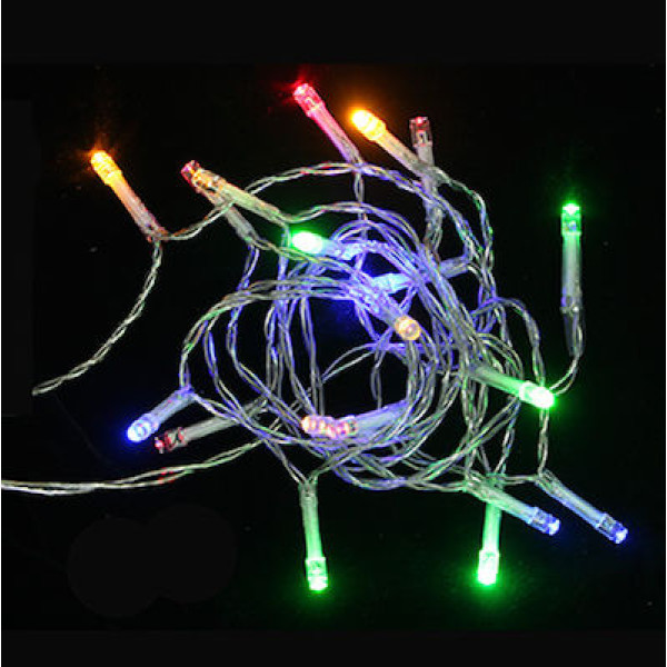 20 Λαμπάκια LED Πολύχρωμα, Σειρά, Μπαταρίας 