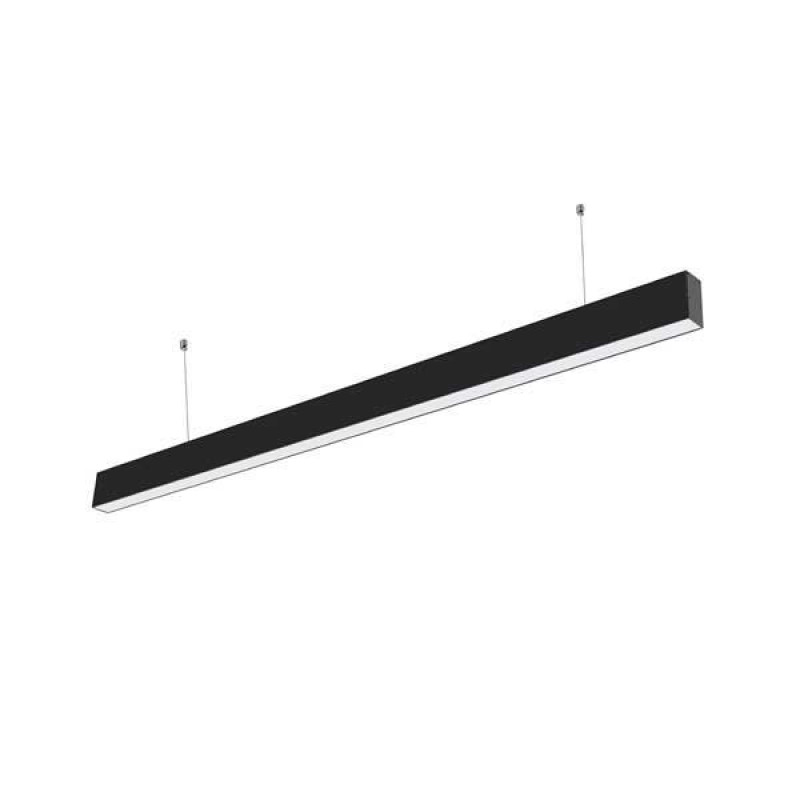 Linear Suspended Light 40W 6000K ΜΑΥΡΟ
