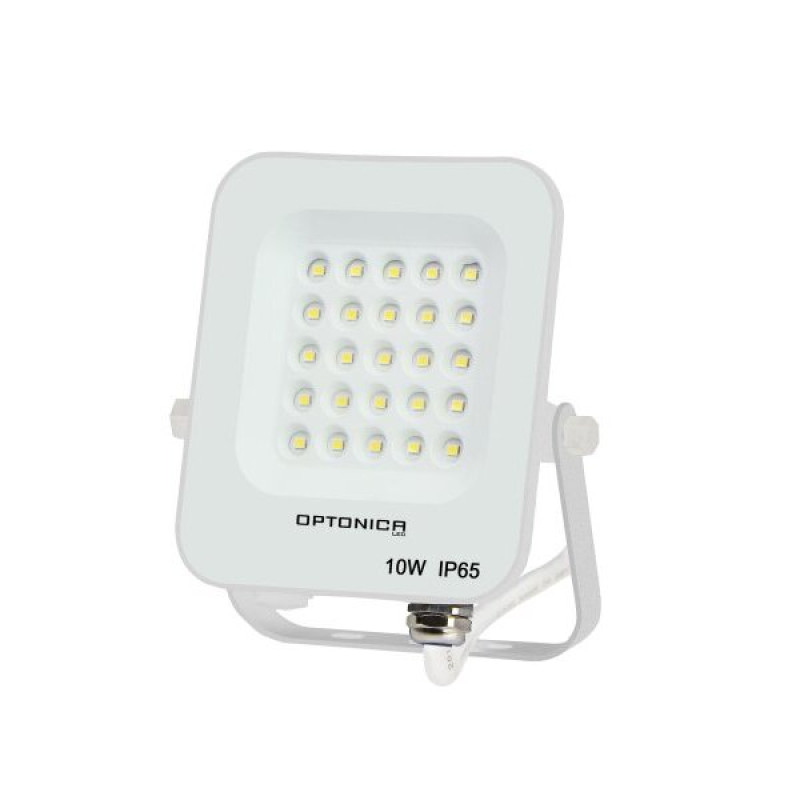 LED Προβολέας  10W White Body IP65  SMD6000K