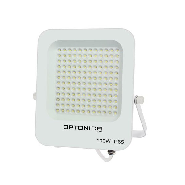 LED Προβολέας  100W White Body IP65  SMD6000K