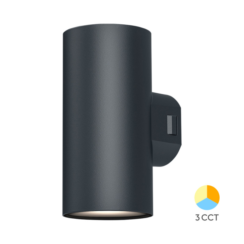 ΦΩΤΙΣΤΙΚΟ ΤΟΙΧΟΥ 2x9W ΜΑΥΡΟ IP65 3CCT