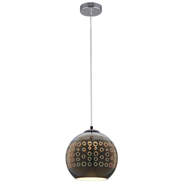 Φωτιστικό 3D Κόσμημα από Γυαλί Χρώμιο με Κύκλους D250