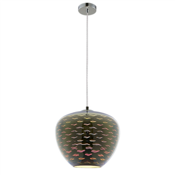 Φωτιστικό 3D Κρεμαστό από Γυαλί Χρώμιο με Γλάρους D290